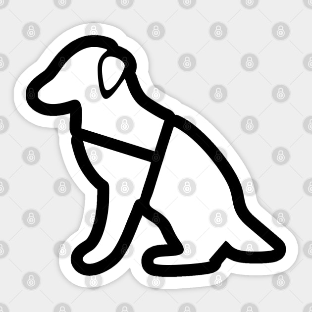 Service dog Sticker by ArtvectorDSGN